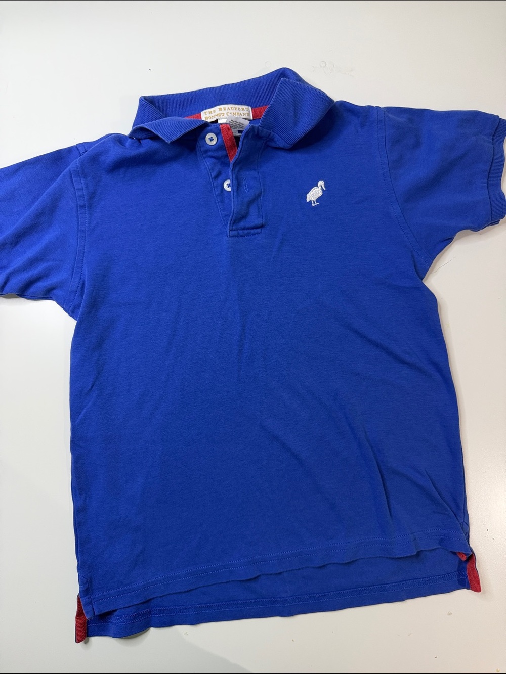 The Beaufort Bonnet Company Royal Blue Kids Polo with White logo size 7